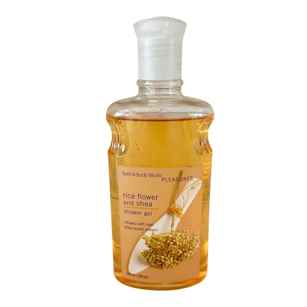 NEW Bath & Body Works Pleasures Rice Flower and Shea Shower Gel 10oz Vintage
